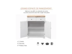 Buffet 2 Portes MONIA Blanc -Meubles Soldes Magasin buffet 19194461