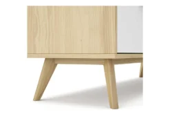 Buffet 2 Portes 3 Tiroir Bois/Blanc/Gris - FAEL -Meubles Soldes Magasin buffet 19901297