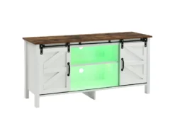Buffet Avec 2 Portes Coulissantes + Compartiments + LED - étagères Réglables - Marron 7 Buffet Avec 2 Portes Coulissantes + Compartiments + LED - étagères Réglables - Marron -Meubles Soldes Magasin buffet 21026395