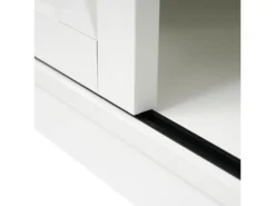 Buffet Avec 2 Portes Coulissantes + Compartiments - étagères Réglables - Blanc -Meubles Soldes Magasin buffet 21026423