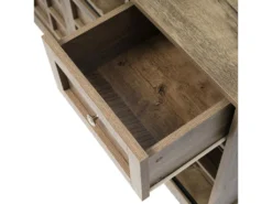 Buffet Avec 2 Portes Coulissantes + Compartiments - étagères Réglables - Naturel -Meubles Soldes Magasin buffet 21026567