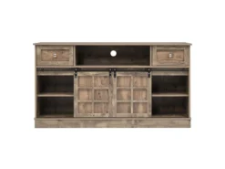 Buffet Avec 2 Portes Coulissantes + Compartiments - étagères Réglables - Naturel -Meubles Soldes Magasin buffet 21026577