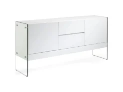 Buffet Bois Avec Latéraux En Verre