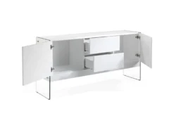 Buffet Bois Avec Latéraux En Verre -Meubles Soldes Magasin buffet 21305901