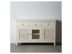 Buffet 3 Portes 3 Tiroirs Blanc Cassé - RIF