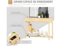 Console 2 Tiroirs Cannage Rotin MILDURA Aspect Bois Cair -Meubles Soldes Magasin buffet 21987411
