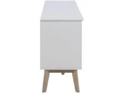 Buffet Carl 2 Portes, 3 Tiroirs Blancs, Chêne. -Meubles Soldes Magasin buffet 22047387