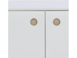 Buffet Carl 2 Portes, 3 Tiroirs Blancs, Chêne. -Meubles Soldes Magasin buffet 22047389