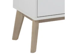 Buffet Carl 2 Portes, 3 Tiroirs Blancs, Chêne. -Meubles Soldes Magasin buffet 22047391