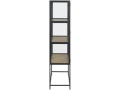 Sea Armoire Vitrine Avec 2 Portes Vitrées, Noir. -Meubles Soldes Magasin buffet 22047621