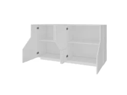 Placard Dmeron, Buffet De Cuisine à 4 Portes, Buffet De Salon, 100% Made In Italy, Cm 200x43h86, Blanc Brillant -Meubles Soldes Magasin buffet 22847831