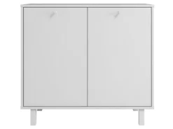 Buffet Armoirette 2 Portes 4 Niches Blanc L 90 Cm -Meubles Soldes Magasin buffet 22970263