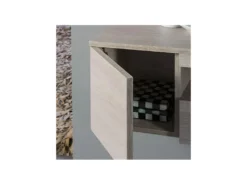 Meuble D'entrée 1 Porte 1 Tiroir Chêne Clair - GINO -Meubles Soldes Magasin buffet 22993345