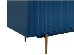 Buffet - 3 Portes - MDF Et Métal - Coloris : Bleu Et Doré - LIKANA -Meubles Soldes Magasin buffet 4158215