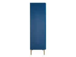 Buffet Haut - 2 Portes - MDF Et Métal - Coloris : Bleu Et Doré - LIKANA -Meubles Soldes Magasin buffet 4158241