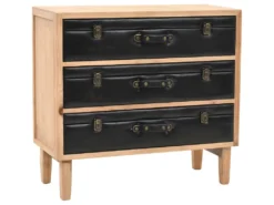 Buffet Bahut Armoire Console Meuble De Rangement à Tiroirs Bois De Sapin Massif 80 Cm 4402188