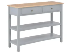 Buffet Bahut Armoire Console Meuble De Rangement Gris 110 Cm Mdf 4402250