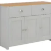 Buffet Bahut Armoire Console Meuble De Rangement Gris 112 Cm 4402264