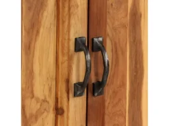 Buffet Bahut Armoire Console Meuble De Rangement Teck Recyclé Et Acier 70 Cm Marron 4402120 -Meubles Soldes Magasin buffet 8935377