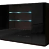 Buffet Haut TONGA Quatre Portes Et Deux Tiroirs. Couleur Wengé. LED Incluses. Style Design.