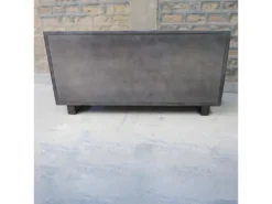 Buffet Métal Et Bois Jodhpur 4 Portes - Gris -Meubles Soldes Magasin buffet 9231367