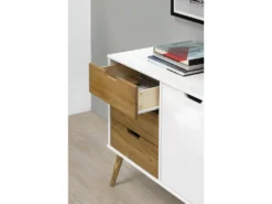 Buffet Commode Java 3 Tiroir Y 2 Porte Blanc, Glissières Métalliques, Longueur 140 Cm 9 Buffet Commode Java 3 Tiroir Y 2 Porte Blanc, Glissières Métalliques, Longueur 140 Cm -Meubles Soldes Magasin buffet 9517369