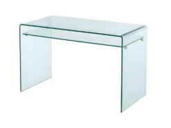 Bureau STILEOS - 1 Niche - Verre Trempé -Meubles Soldes Magasin bureau 426531