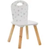 Chaise Enfant Coloris Blanc Motif étoiles - Longueur 32 X Profondeur 31,5 X Hauteur 50 Cm