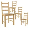 ORTA - Lot De 4 Chaises Naturelles Et Assises En Bois
