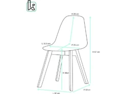 KAYELLES Lot De 2 Chaises Scandinaves Enfant JUBA (bleu) 9 KAYELLES Lot De 2 Chaises Scandinaves Enfant JUBA (bleu) -Meubles Soldes Magasin chaise 10026191