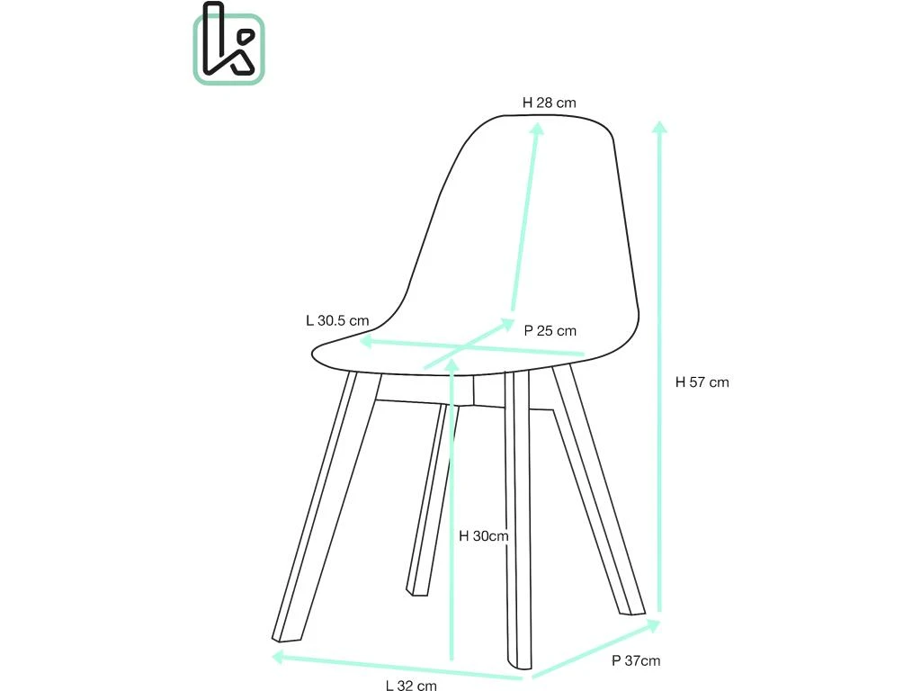 KAYELLES Lot De 2 Chaises Scandinaves Enfant JUBA (bleu) 5 KAYELLES Lot De 2 Chaises Scandinaves Enfant JUBA (bleu) – Image 5