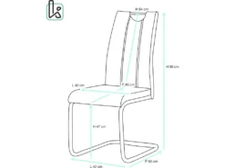 KAYELLES Lot De 2 Chaises De Salle à Manger Design Contemporain ABLA (blanc) -Meubles Soldes Magasin chaise 10026639