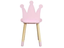 CROWN - Chaise Enfant Rose Dossier Couronne -Meubles Soldes Magasin chaise 10029685