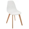 Chaise Pour Enfant En Bois Et Polypropylène Blanc H 58 Cm