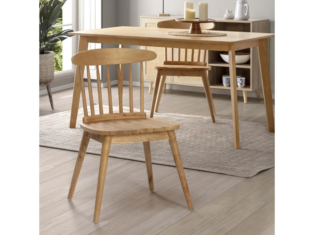Pack 2 Chaises Ben En Bois Couleur Chêne 5 Pack 2 Chaises Ben En Bois Couleur Chêne – Image 5