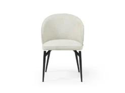 Lot De 6 Chaises En Tissu Et Métal - Crème - GILONA De Pascal MORABITO -Meubles Soldes Magasin chaise 11194835