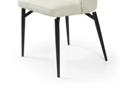 Lot De 6 Chaises En Tissu Et Métal - Crème - GILONA De Pascal MORABITO -Meubles Soldes Magasin chaise 11194849