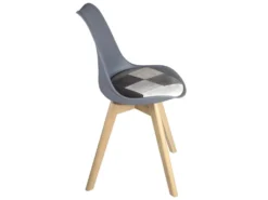 Lot 2 Chaises Scandinaves Coussin Patchwork LAO (Gris Bleu) 10 Lot 2 Chaises Scandinaves Coussin Patchwork LAO (Gris Bleu) -Meubles Soldes Magasin chaise 11226081