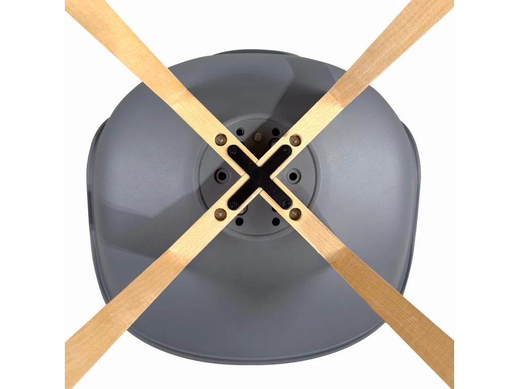 Lot 2 Chaises Scandinaves Coussin Patchwork LAO (Gris Bleu) 6 Lot 2 Chaises Scandinaves Coussin Patchwork LAO (Gris Bleu) – Image 6