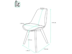 Lot 2 Chaises Scandinaves Coussin Patchwork LAO (Bleu) -Meubles Soldes Magasin chaise 11226099