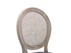 Lot De 2 Chaises - Cannage, Velours Et Bois D'hévéa - Gris - ANTOINETTE 14 Lot De 2 Chaises - Cannage, Velours Et Bois D'hévéa - Gris - ANTOINETTE -Meubles Soldes Magasin chaise 11310907