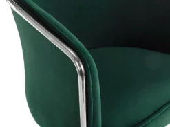 Lot De 2 Chaises Avec Accoudoirs En Velours Et Métal - Vert Et Chromé - JOSETHE De Pascal MORABITO -Meubles Soldes Magasin chaise 11941673