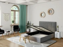 Chaise Avec Accoudoirs - Velours Et Métal Effet Bois - Noir - ELEANA 11 Chaise Avec Accoudoirs - Velours Et Métal Effet Bois - Noir - ELEANA -Meubles Soldes Magasin chaise 12331129