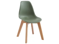 Lot De 2 Chaises Enfant En Polypropylène Et Hêtre - Vert - LILINOU 11 Lot De 2 Chaises Enfant En Polypropylène Et Hêtre - Vert - LILINOU -Meubles Soldes Magasin chaise 12611061