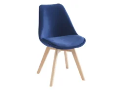 Lot De 2 Chaises En Velours Et Hêtre - Bleu - JODY 11 Lot De 2 Chaises En Velours Et Hêtre - Bleu - JODY -Meubles Soldes Magasin chaise 12618801