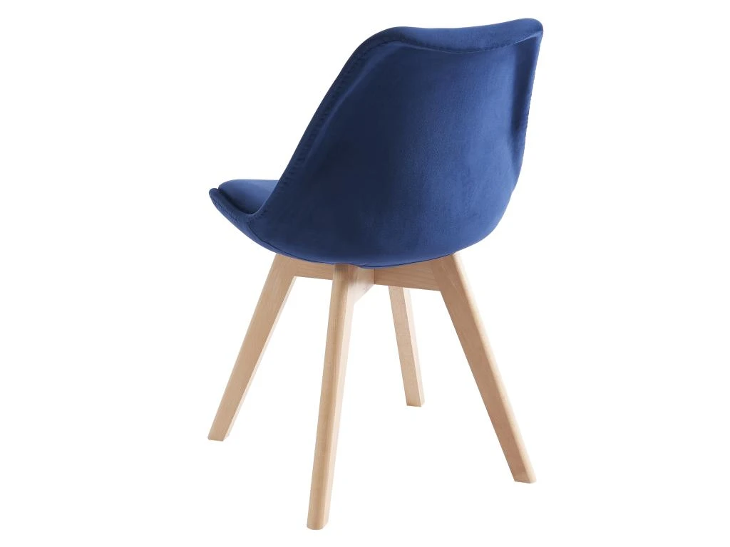 Lot De 2 Chaises En Velours Et Hêtre - Bleu - JODY 6 Lot De 2 Chaises En Velours Et Hêtre - Bleu - JODY – Image 6
