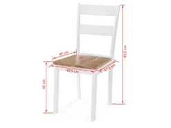 Lot De 6 Chaises De Salle à Manger Cuisine Design Classique Et Simple En Bois D'hévéa Blanc CDS022150 -Meubles Soldes Magasin chaise 12694701