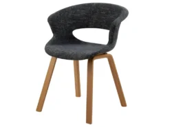 Chaise Viking En Tissu Gris Foncé