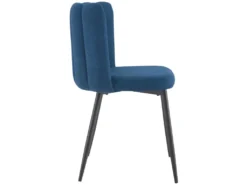 Chaise Rosy En Tissu Bleu (lot De 2) -Meubles Soldes Magasin chaise 13003787