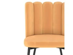 Chaise Rosy En Velours Jaune (lot De 2) -Meubles Soldes Magasin chaise 13003799